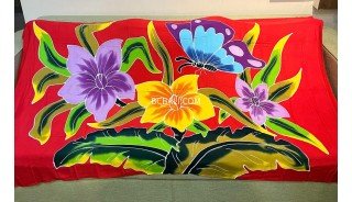 Wholesale Rayon Sarong Lava Lava Hand Painted by Balinese Artisans High Quality